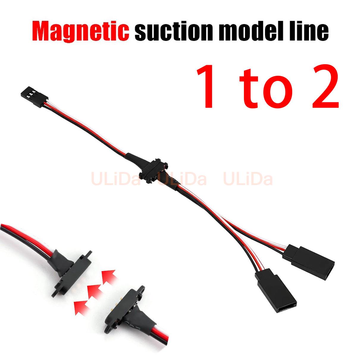 Composite Rca Cable - 3-Pin Magnetic Snap-on 1 to 2