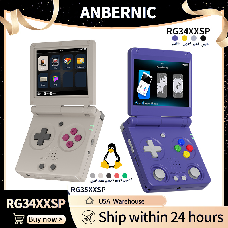 Anbernic RG34XXSP RG35XXSP Fli - Retro X8 Gaming Console ulasan dan harga