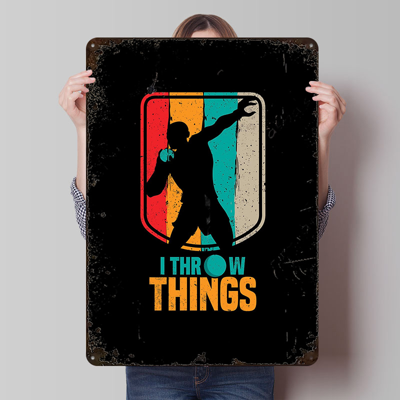 Funny Shot Put Gift Idea Tin P - Retro Gaming Room Ideas ulasan dan harga