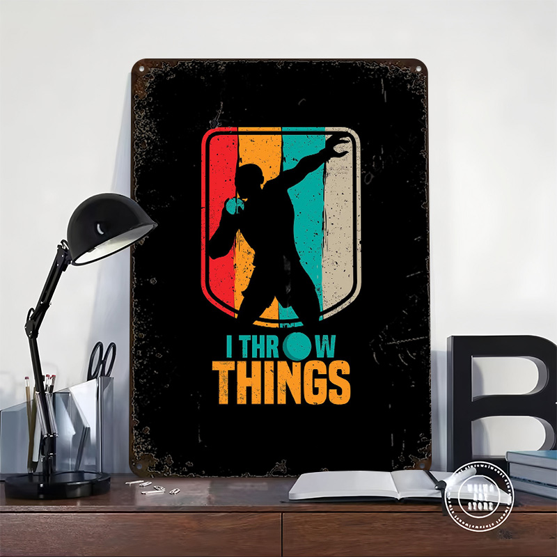 Funny Shot Put Gift Idea Tin P - Retro Gaming Room Ideas ulasan dan harga