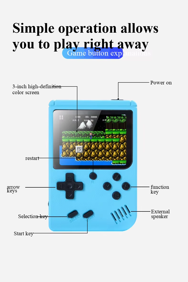 400 In 1 MINI Games Handheld G - Retro X8 Gaming Console ulasan dan harga
