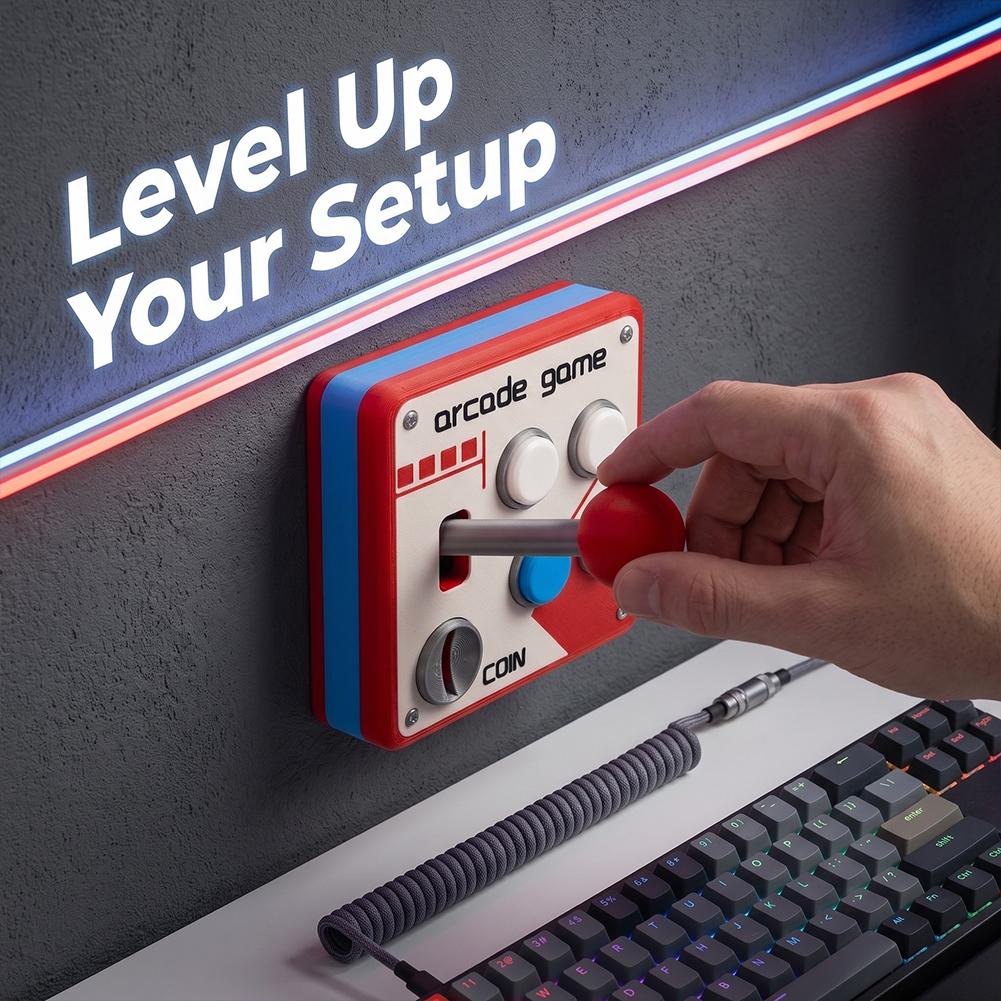 3D Printed Retro Arcade Switch - Retro Gaming Decor ulasan dan harga