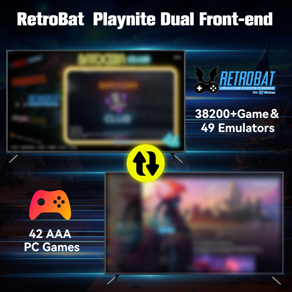 Retrobat＆Playnite System HDD R - Retro X8 Gaming Console ulasan dan harga