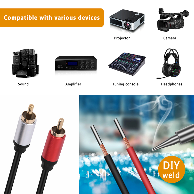 Speaker Wire RCA Male Plug Jac - Composite Rca Cable ulasan dan harga