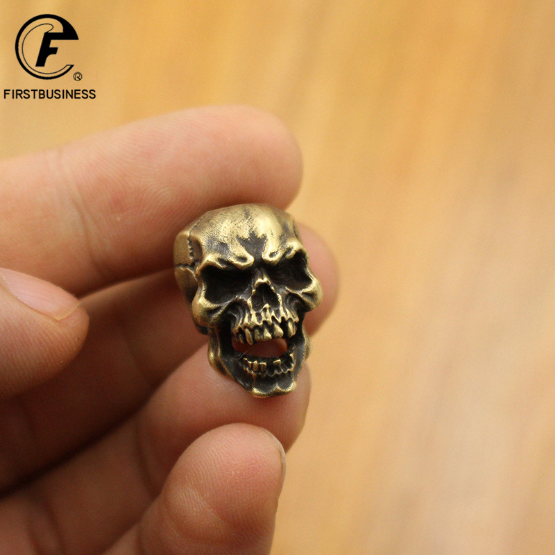 Brass Skull Statue Fashionable - Retro Gaming Decor ulasan dan harga