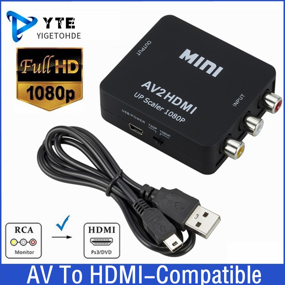 RCA AV To HDMI-compatible Comp - Composite Rca Cable ulasan dan harga