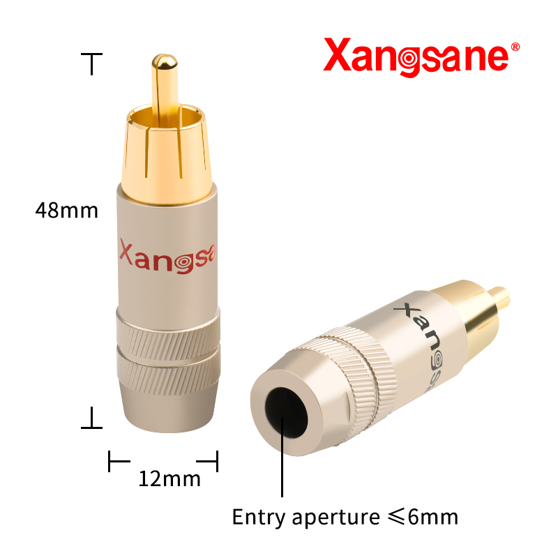 Xangsane 4pcs RCA Plug Pure Co - Composite Rca Cable ulasan dan harga