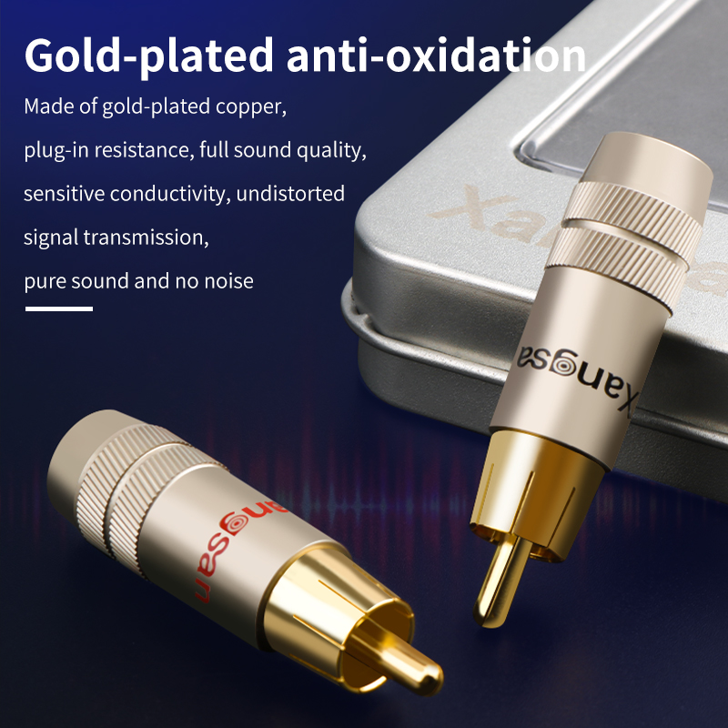 Xangsane 4pcs RCA Plug Pure Co - Composite Rca Cable ulasan dan harga