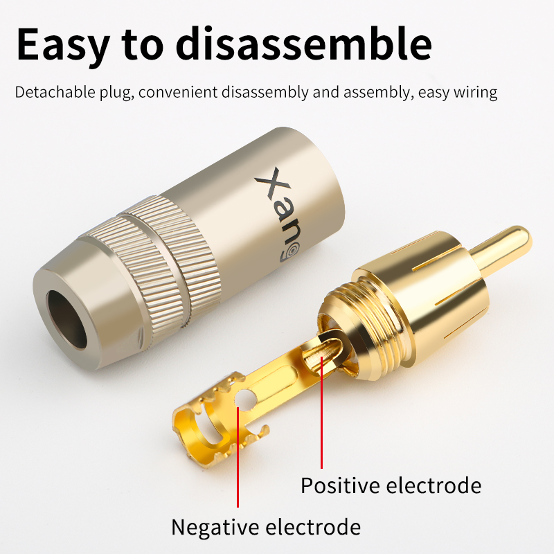 Xangsane 4pcs RCA Plug Pure Co - Composite Rca Cable ulasan dan harga