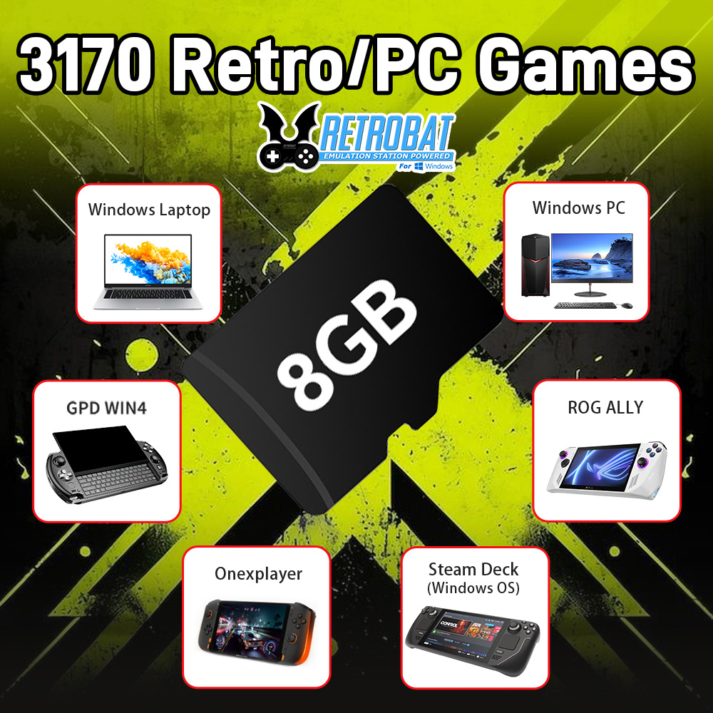8GB Game TF Card with 3170 Ret - Retro X8 Gaming Console ulasan dan harga