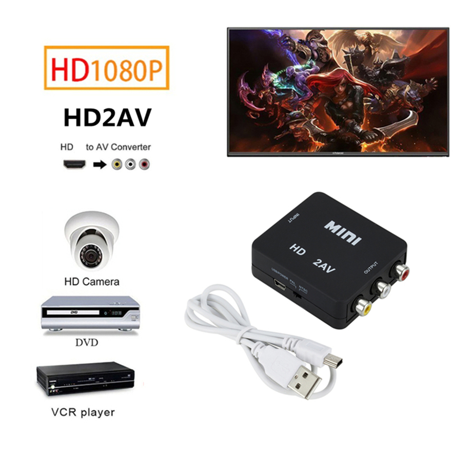 HDMI-compatible to AV RCA Adap - Composite Rca Cable ulasan dan harga
