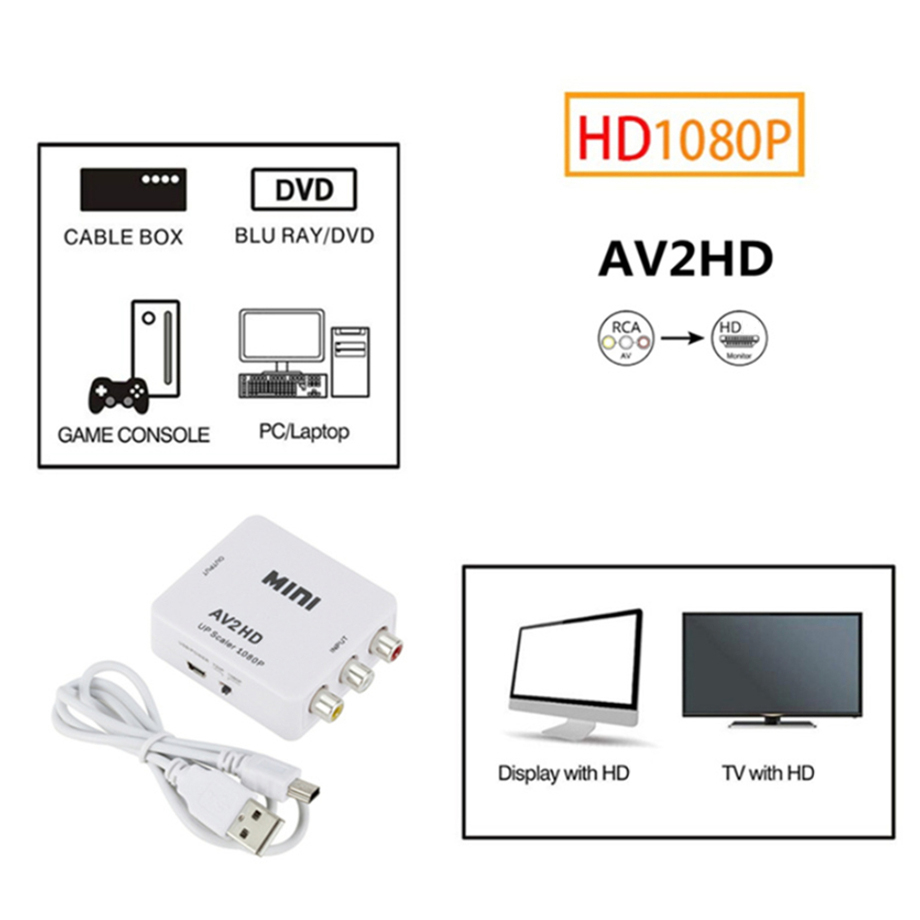HDMI-compatible to AV RCA Adap - Composite Rca Cable ulasan dan harga